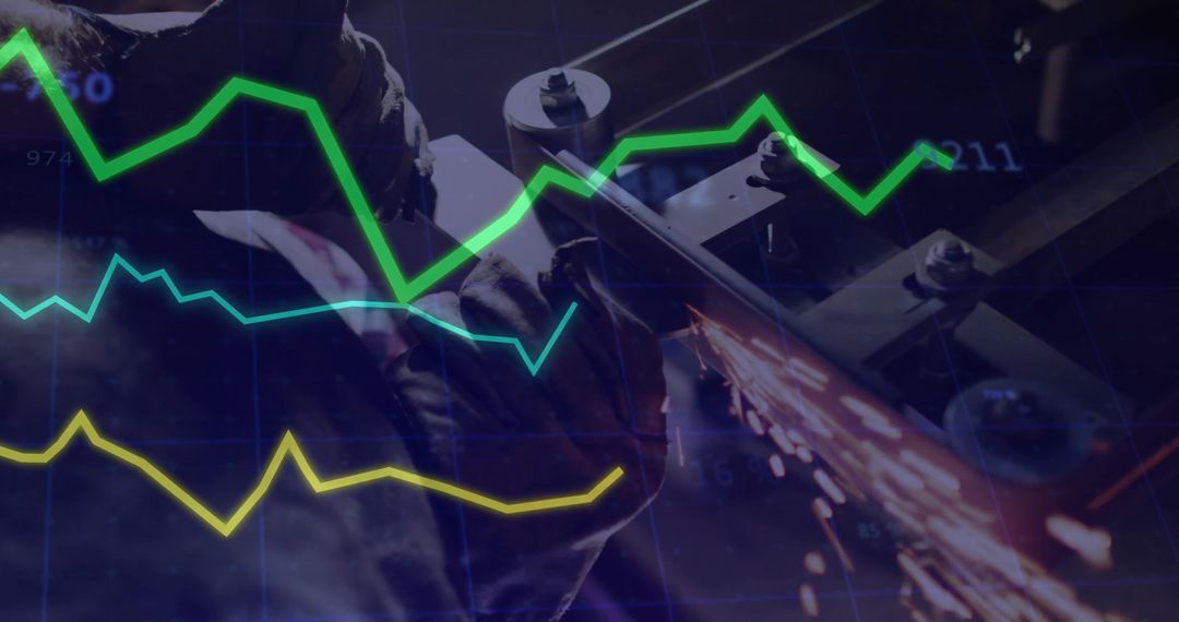Grinding Rail Machinist with Data Overlay in Workshop