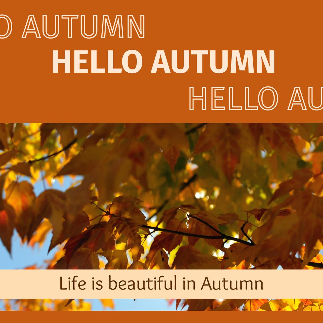 Autumn Leaves and Welcome Message for Seasonal Greetings
