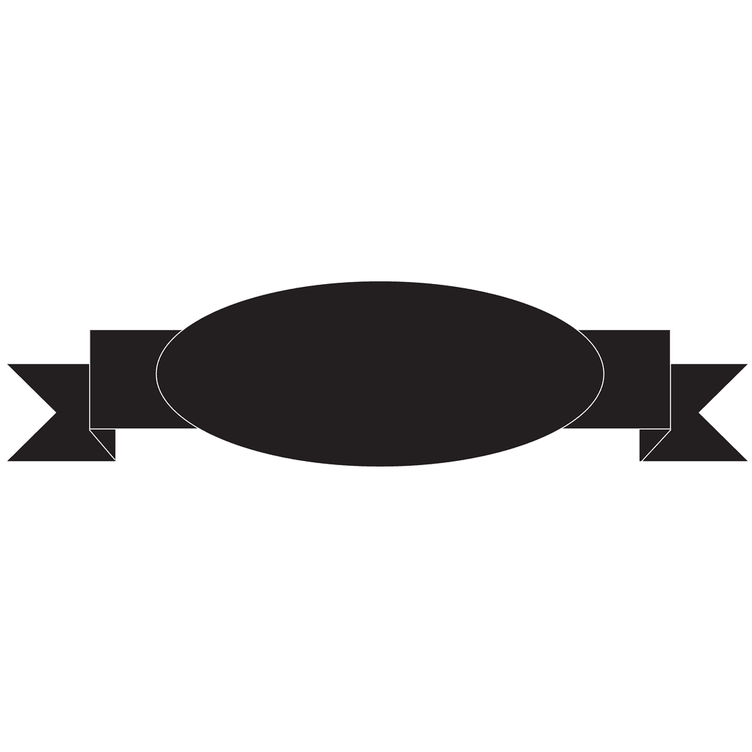 Transparent Blank Signboard with Ribbons on Clear Background