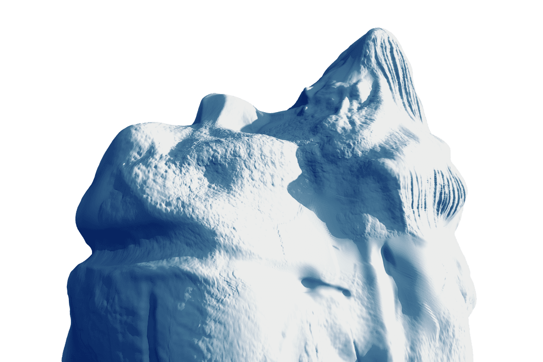 Transparent Iceberg Structure with Textures and Shadows