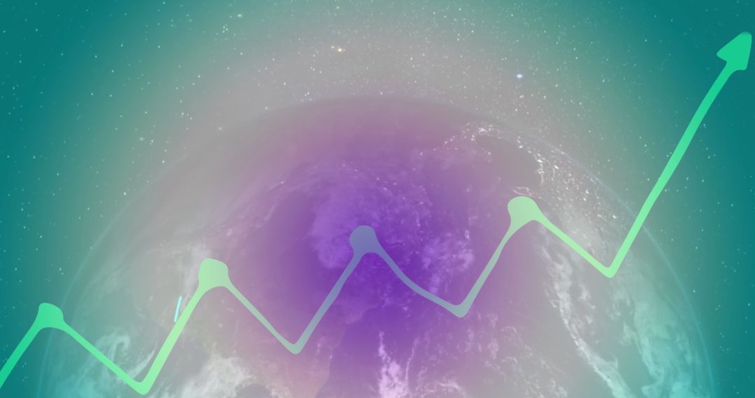 Abstract Global Data Analytics Concept with Rising Graph