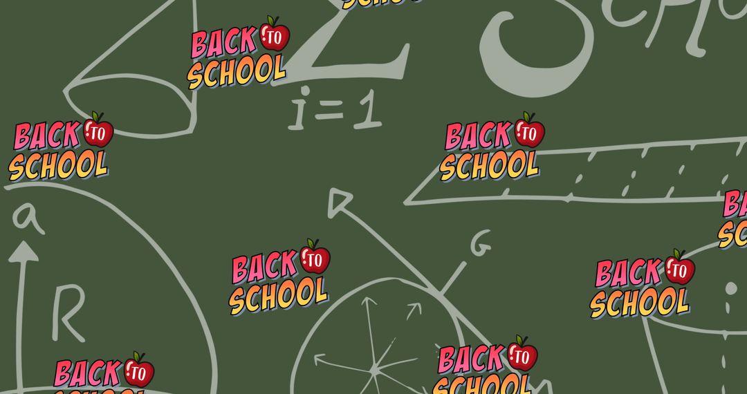 Back to School Mathematics Chalkboard Design