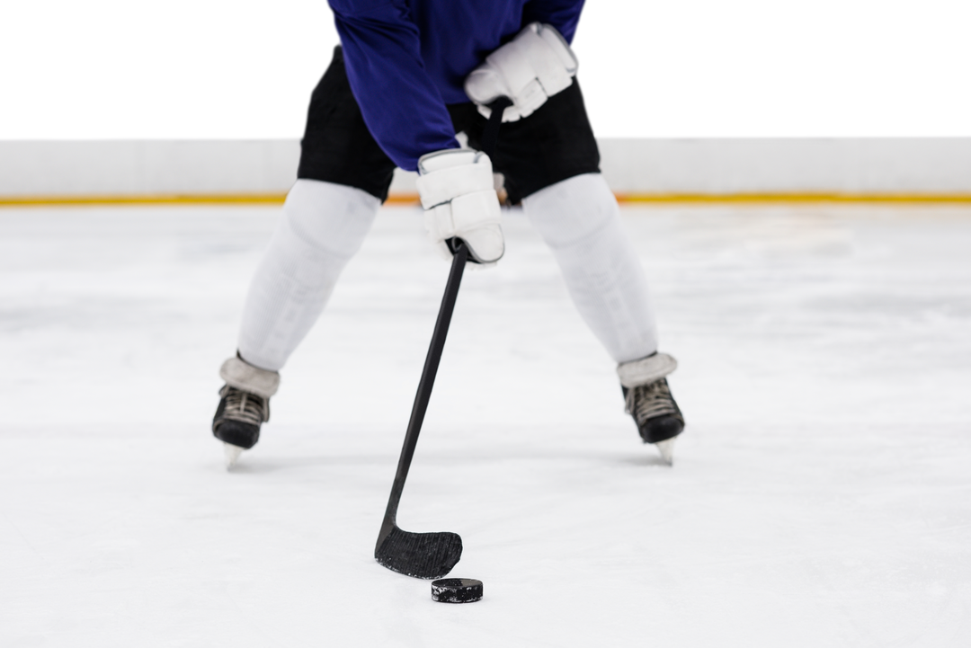 Transparent Ice Hockey Player in Mid-action With Hockey Stick and Puck - Download Free Stock Images Pikwizard.com