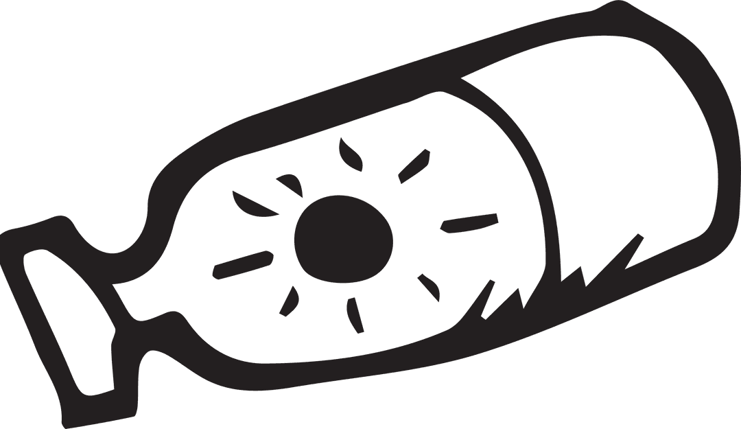 Digital Illustration of Recycling Bottle Symbol on Transparent Background