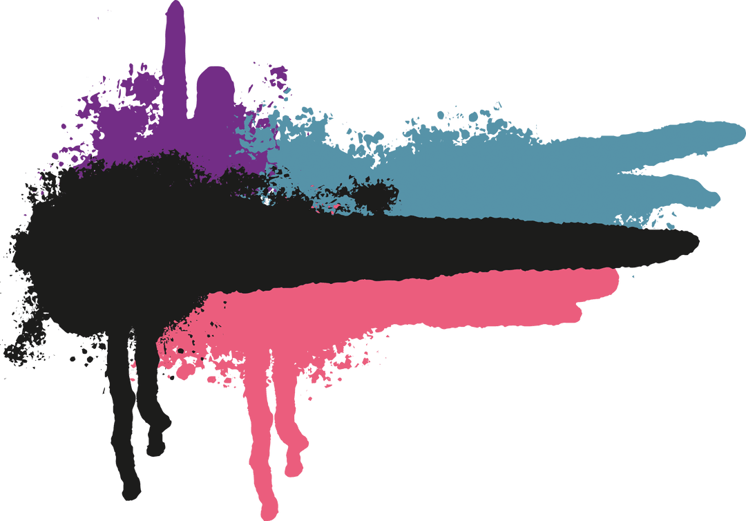 Vibrant Abstract Splash on Transparent Background