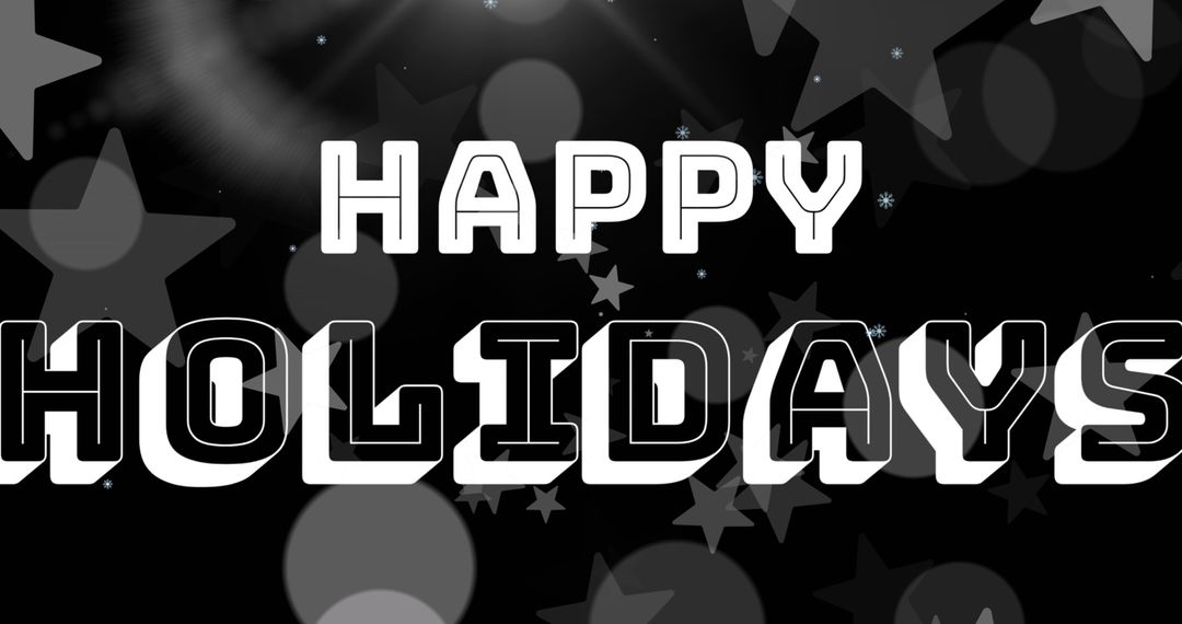 Festive Holiday Greeting with Falling Stars and Lights