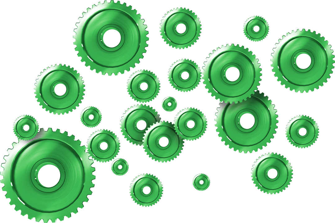 Green Cogs on Transparent Background for Mechanics Concepts - Download Free Stock Images Pikwizard.com