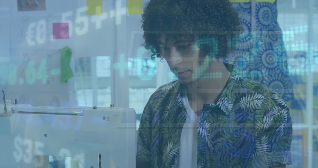 Young Designer Working On Tech-Fashion Fusion Project