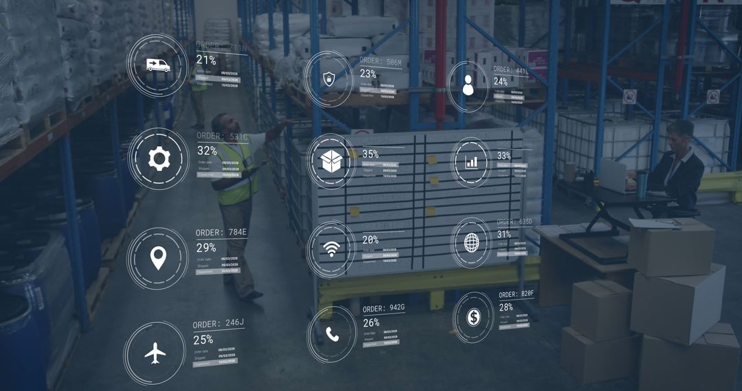 Warehouse Automation System with Data Analytics Interface - Free Images, Stock Photos and Pictures on Pikwizard.com