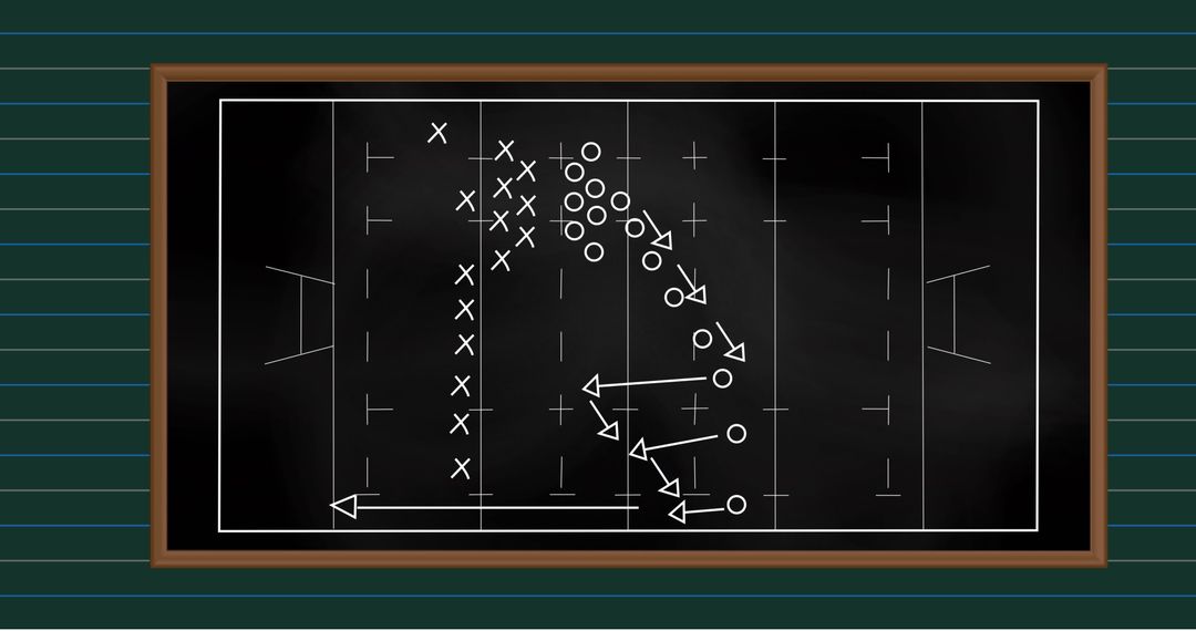 Football Strategy Game Plan Chalkboard Sketch - Free Images, Stock Photos and Pictures on Pikwizard.com