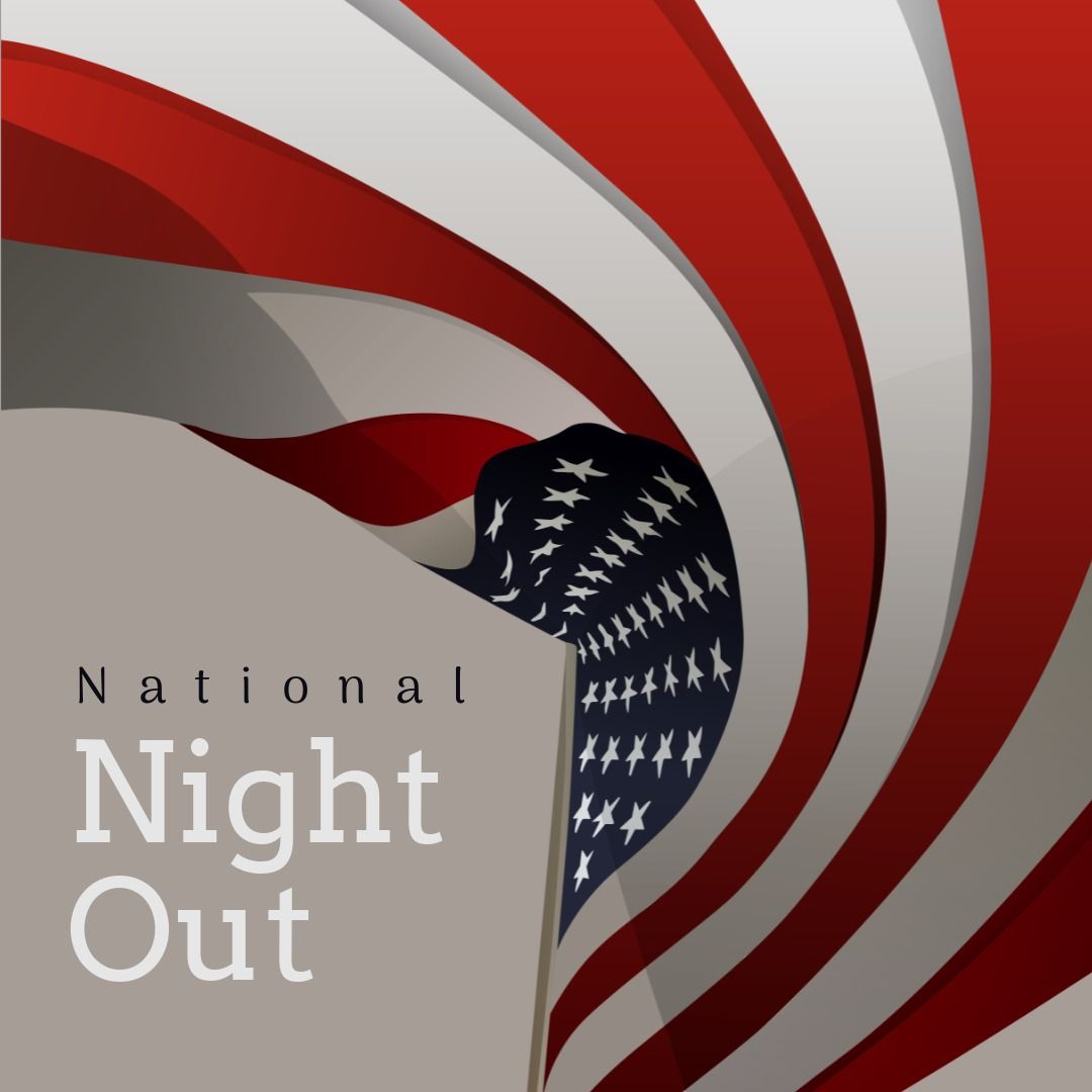 Illustration Highlighting National Night Out with American Flag - Download Free Stock Templates Pikwizard.com