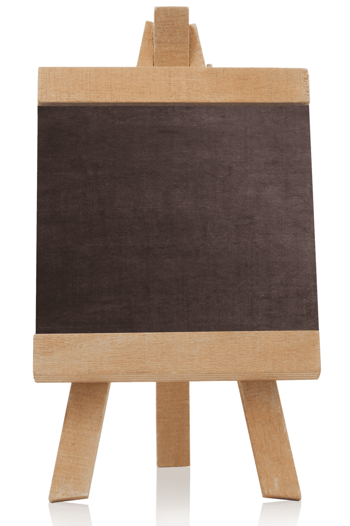 Transparent Wooden Blackboard Easel with Blank Rustic Chalkboard