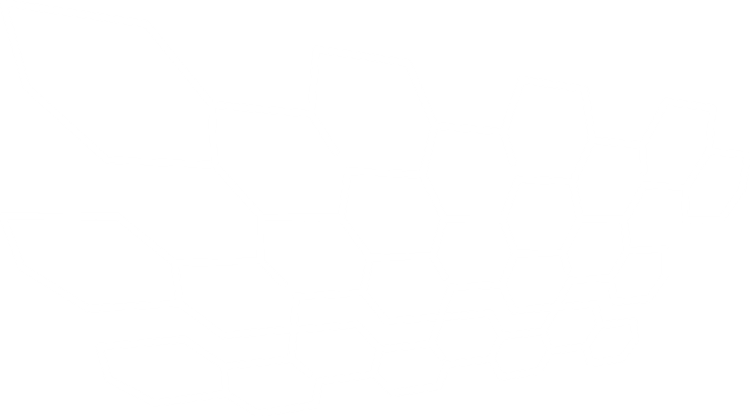 Dynamic White Abstract Geometric Shape on Transparent Background