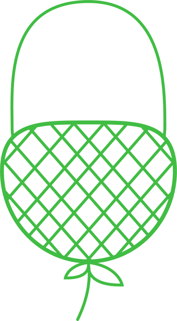 Stylized Transparent Green Shamrock Design for St. Patrick's Day