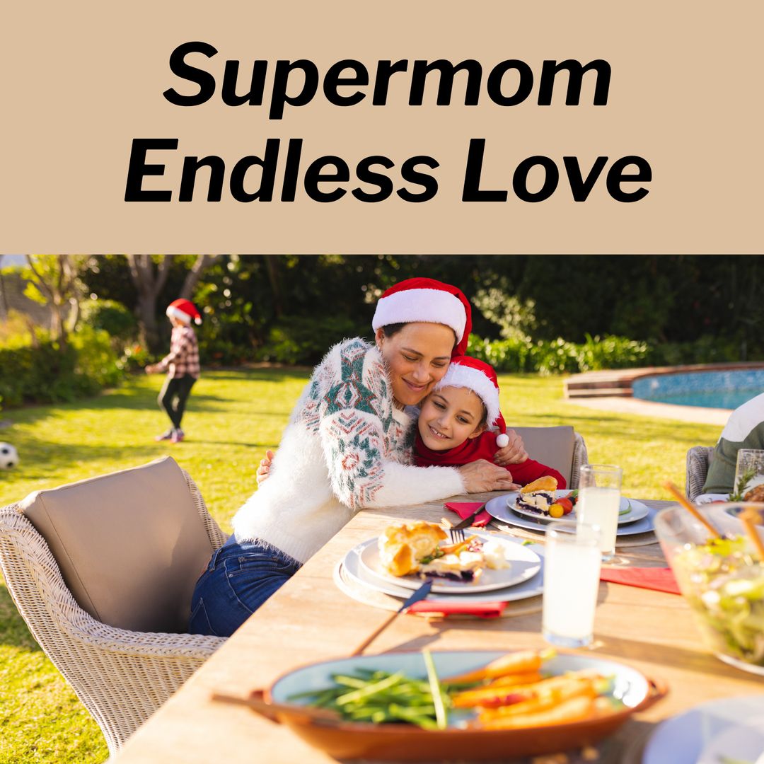 Mother and Daughter Enjoying Christmas Embrace