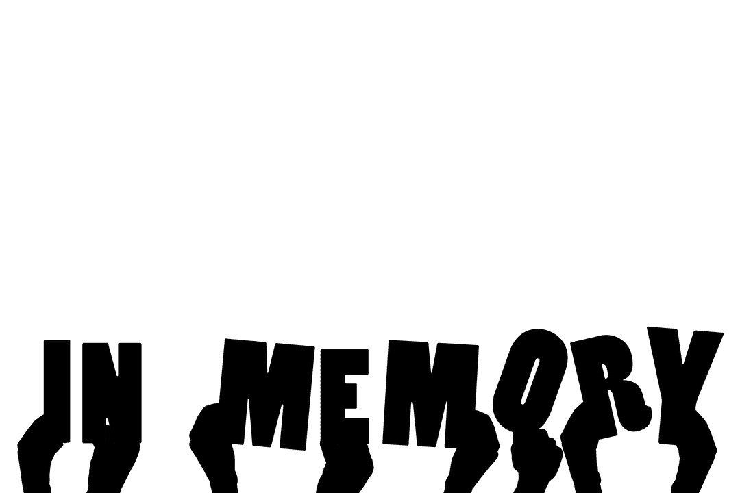 Memorial Text for Loved Ones Transparent Background Vector