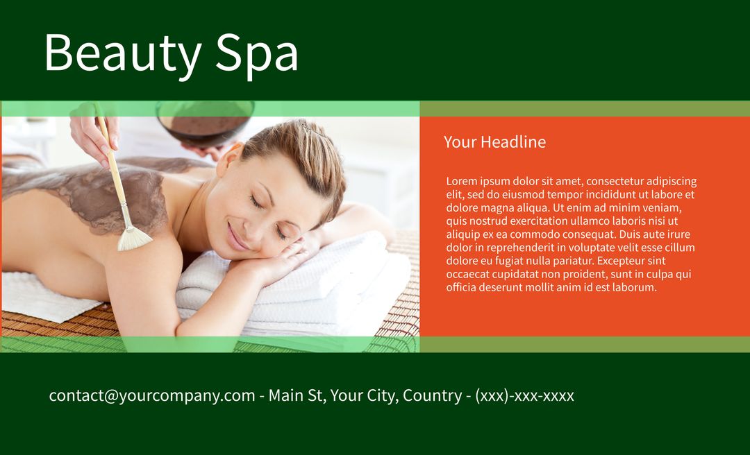 Serene Beauty Spa Ad Template Highlighting Relaxing Massage