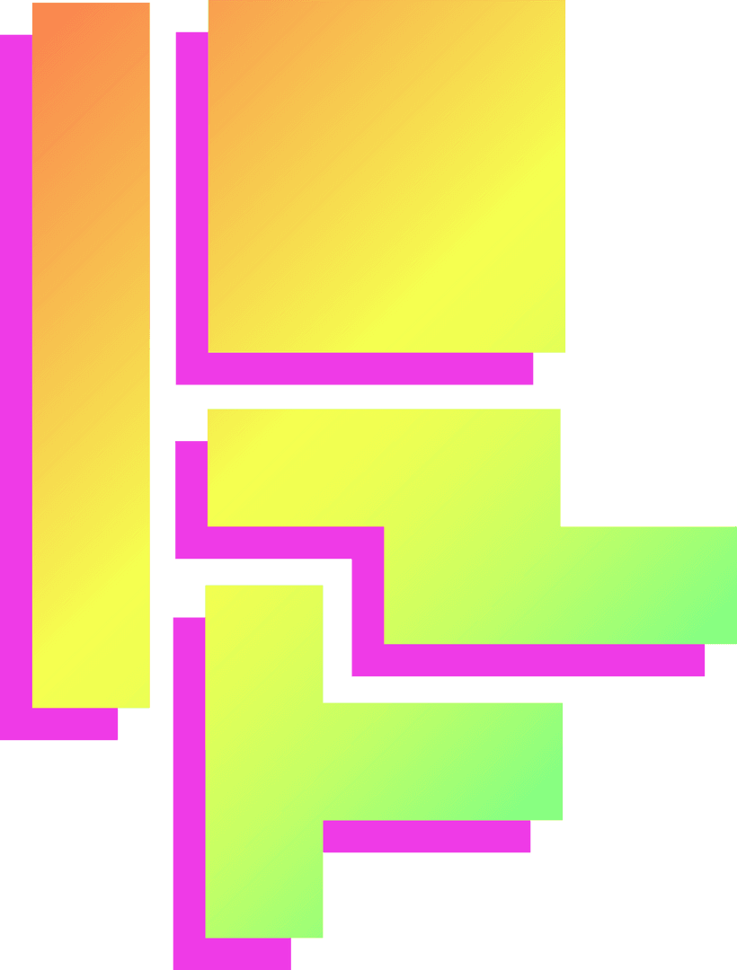 Transparent Geometric Abstract Gradient Blocks Design