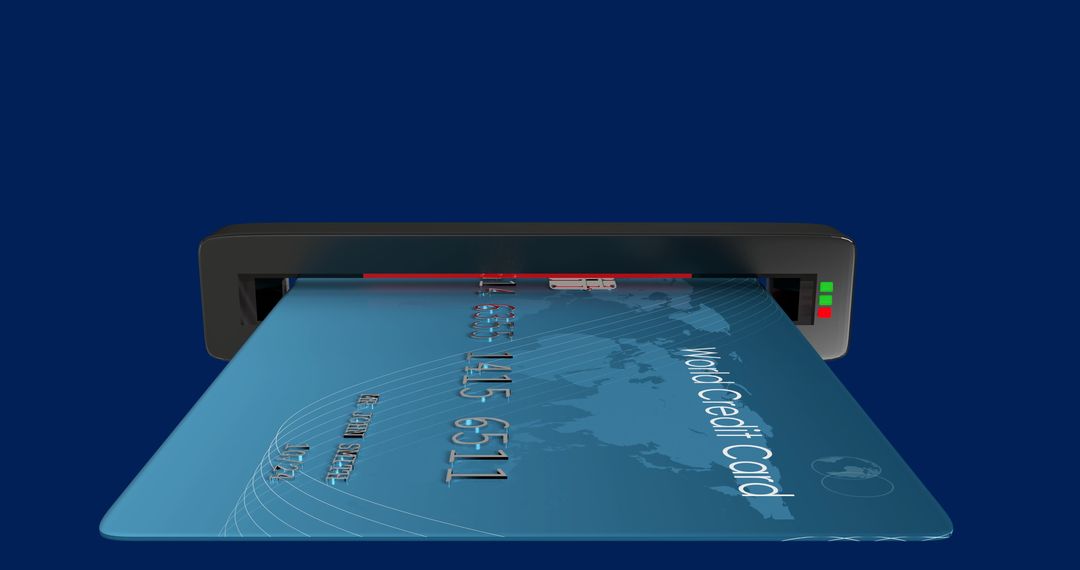 Credit Card Insertion in ATM with World Map Design