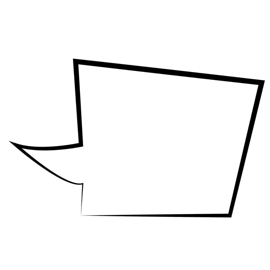 White Speech Bubble with Copy Space on Transparent Background