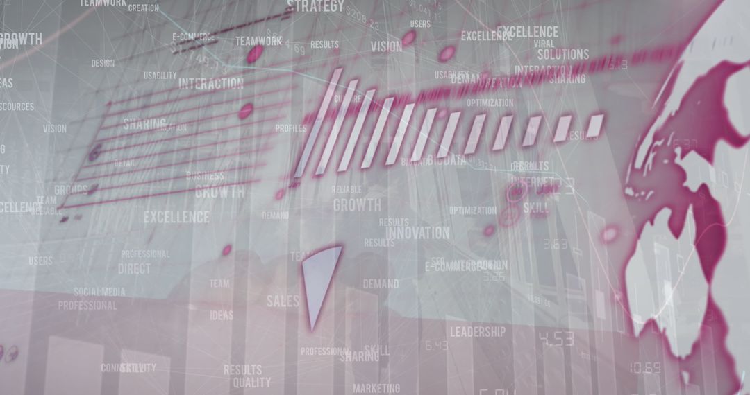 Abstract Business Concept with Statistical Data and Innovations