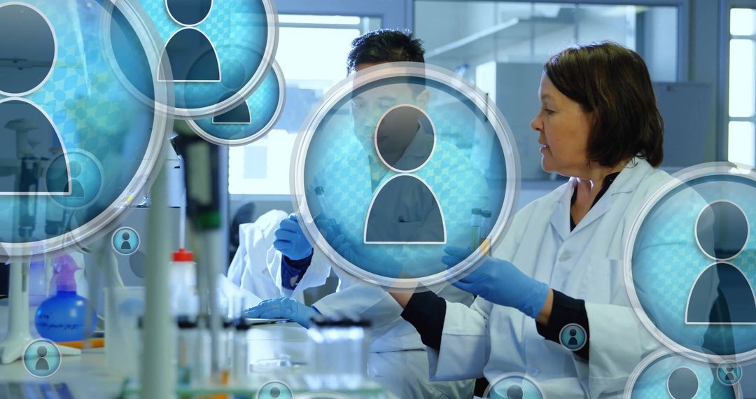 Scientists Collaborating in High-Tech Laboratory