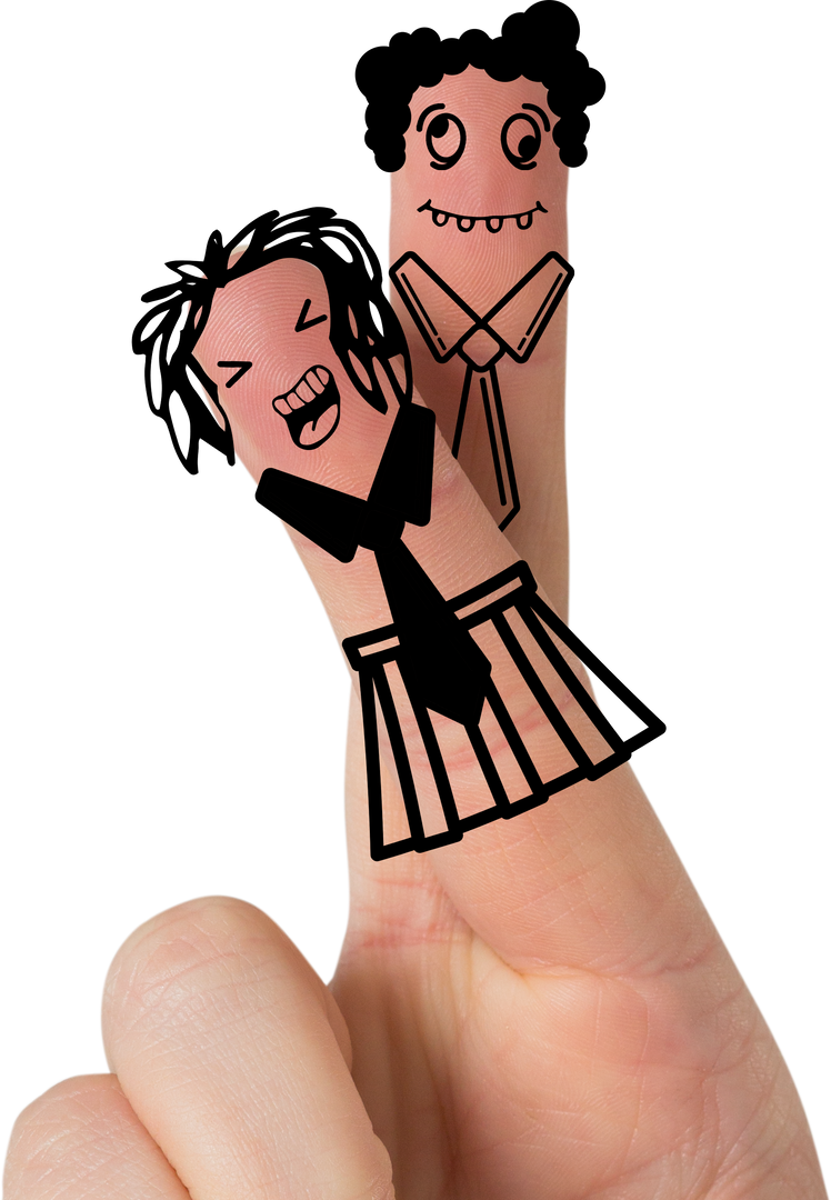 Transparent Finger Faces Dressed as Students in Cheerful Expression - Download Free Stock Images Pikwizard.com