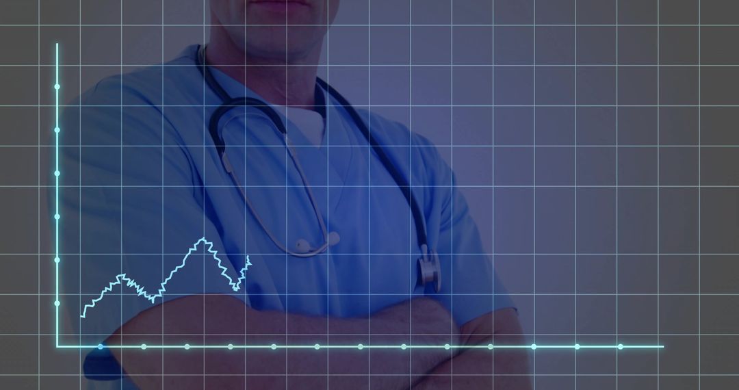 Doctor Analyzing ECG Data on Digital Interface