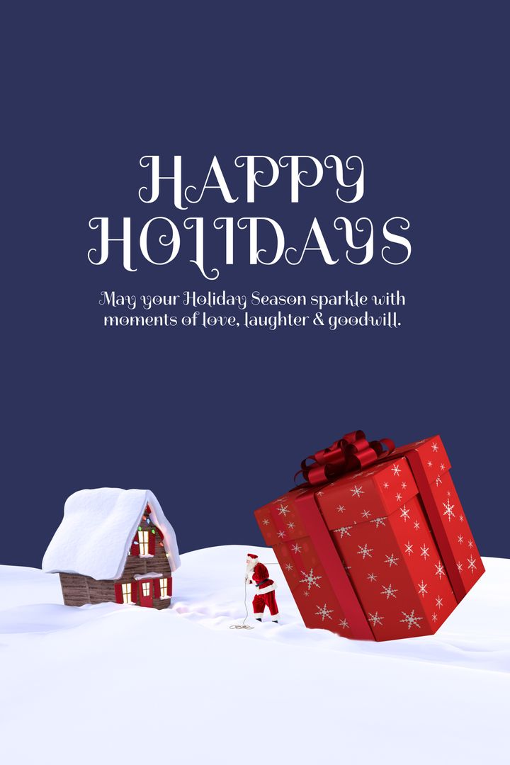 Cozy Winter Scene with Festive Gift Box for Holiday Cheer