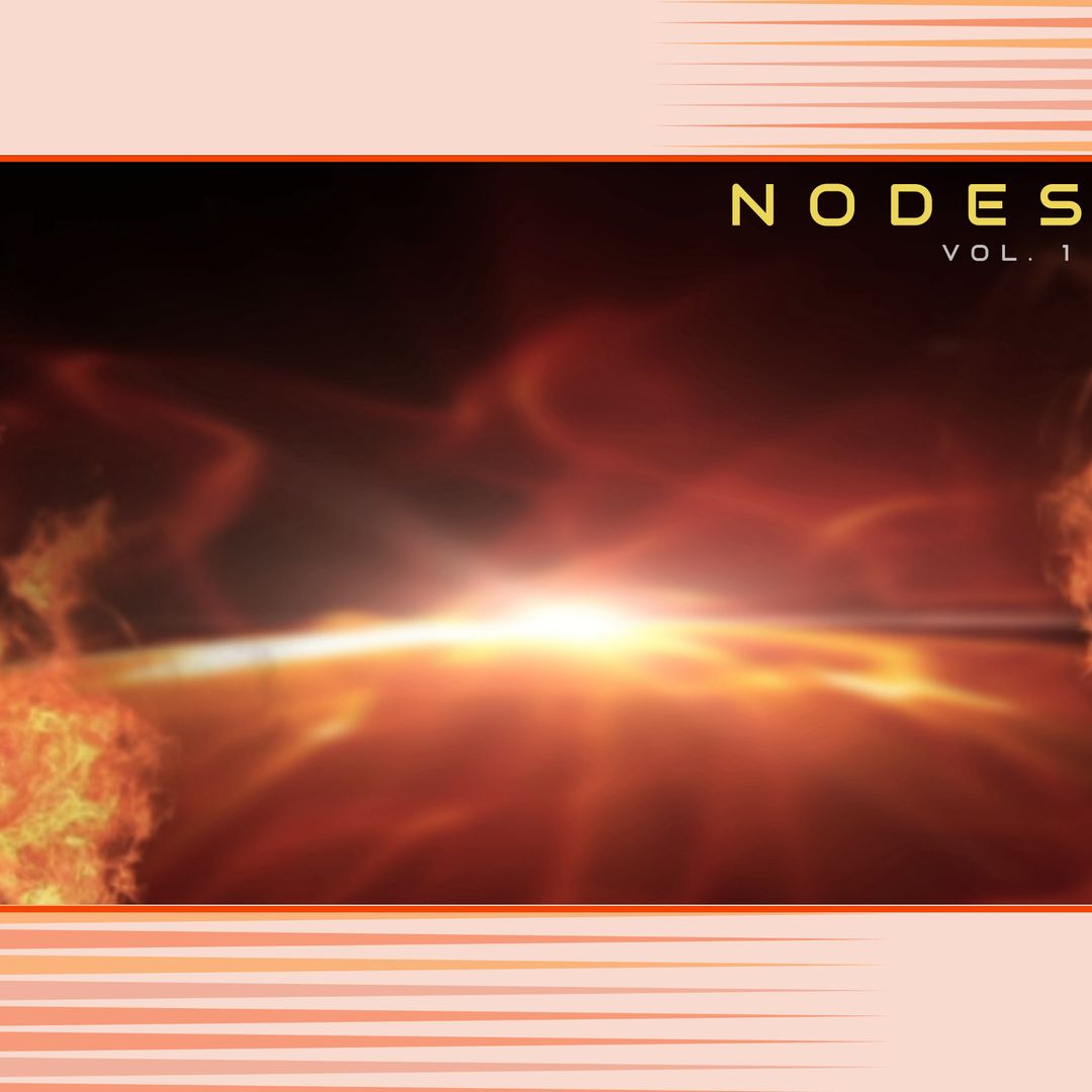 Nodes Volume 1 Glowing Light Trails on Black Background