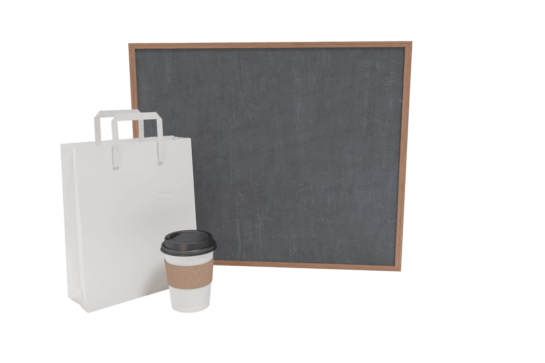 Retail Sale Mockup With Black Board Transparent Background Design