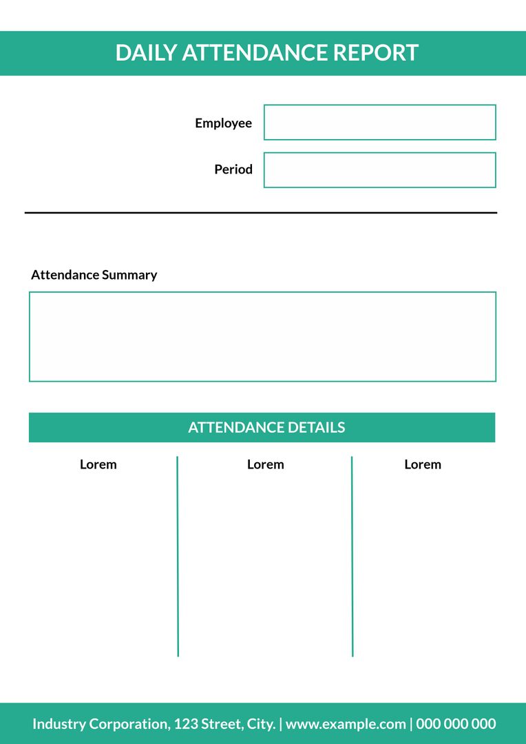 Efficient Employee Attendance Report Template - Download Free Stock Images Pikwizard.com