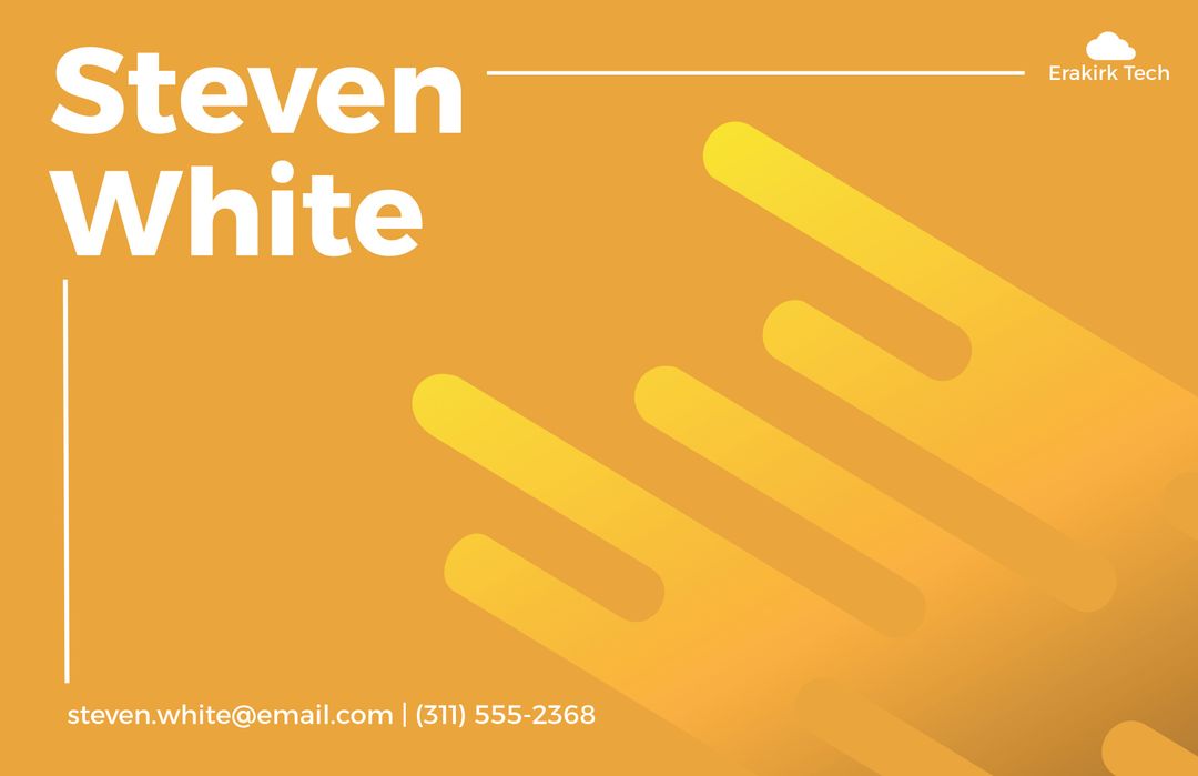 Modern Tech Professional Contact Card Design