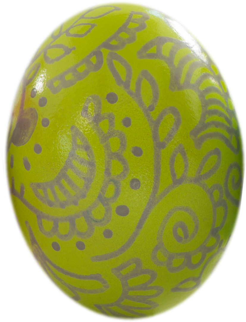 Close-up of Green Transparent Easter Egg with Decorative Patterns - Download Free Stock Images Pikwizard.com