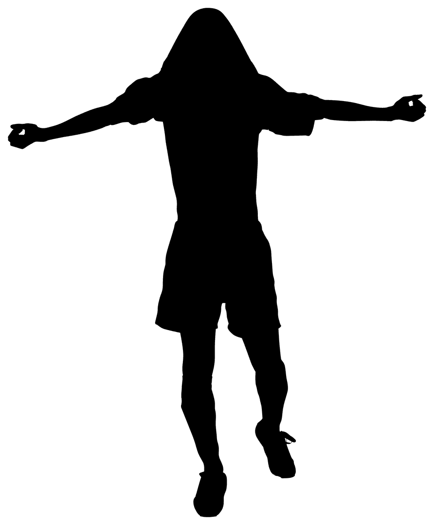 Silhouette of Athletic Man on Transparent Background for Sports Design