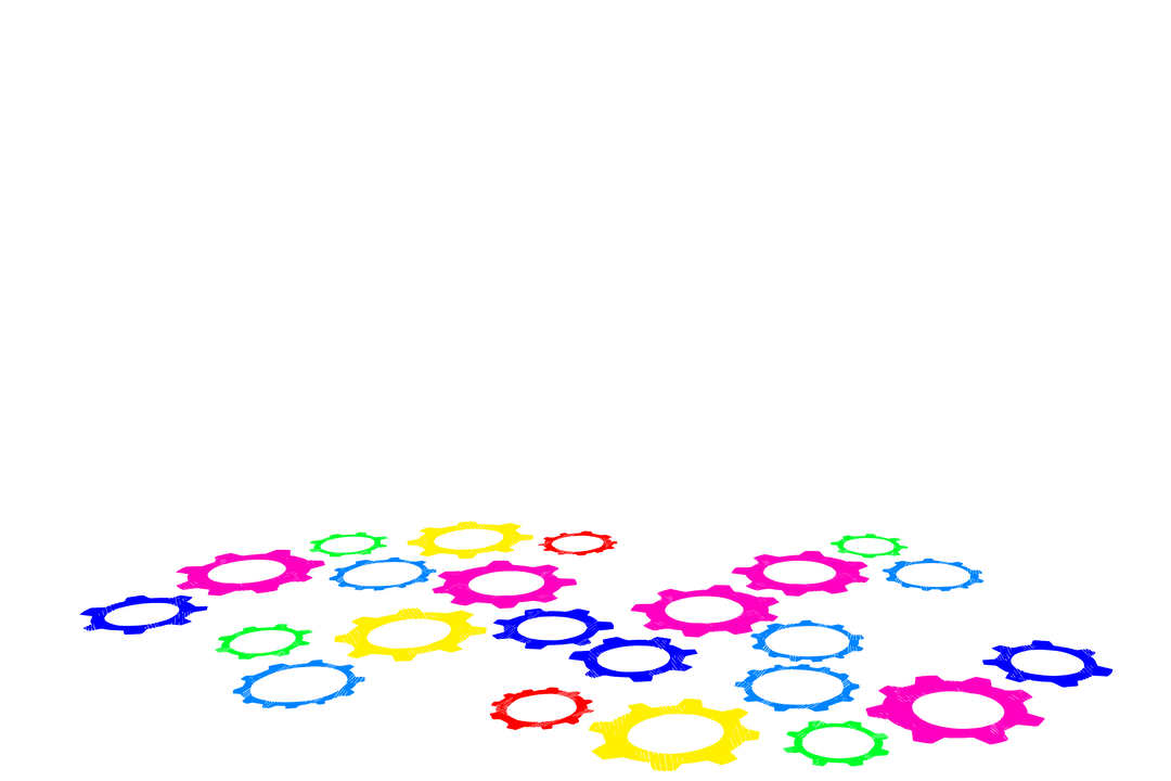 Colorful Gears on Transparent Background for Workflow Concept - Download Free Stock Images Pikwizard.com