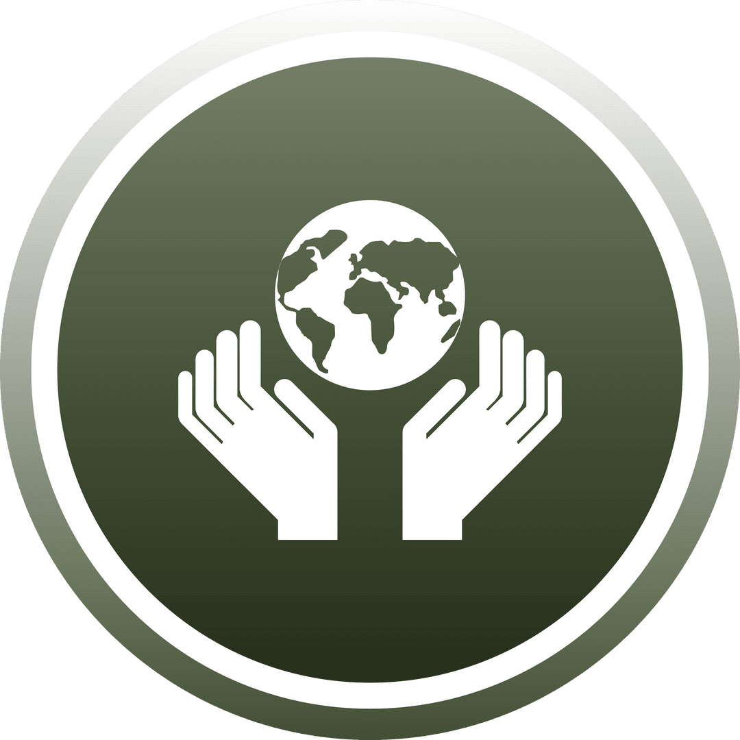 Hands Embracing Globe on Transparent Background