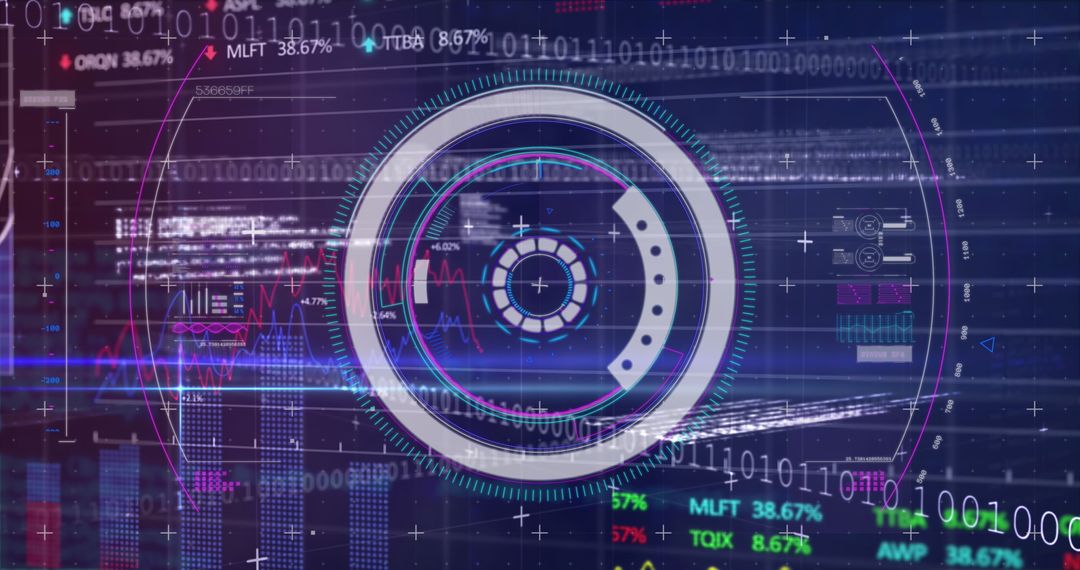 futuristic digital scope and data processing interface - Free Images, Stock Photos and Pictures on Pikwizard.com