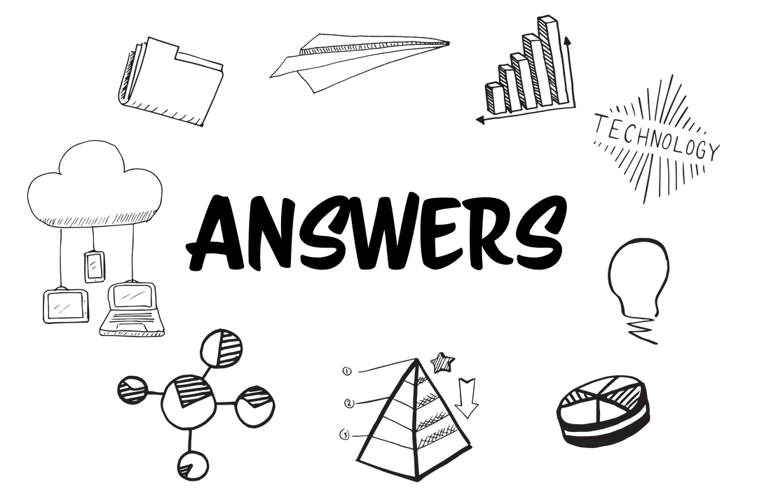 Innovative Business Communication Icons on Transparent Background