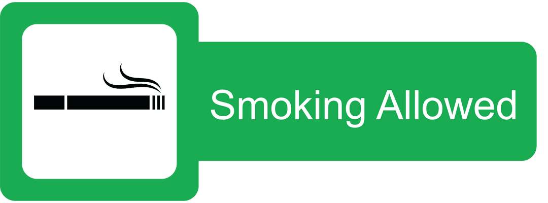 Green Sign Smoking Allowed Warning Transparent PNG