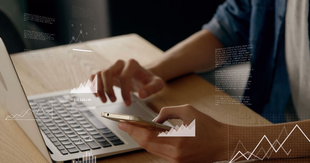 Digital Financial Analysis with Smartphone and Laptop