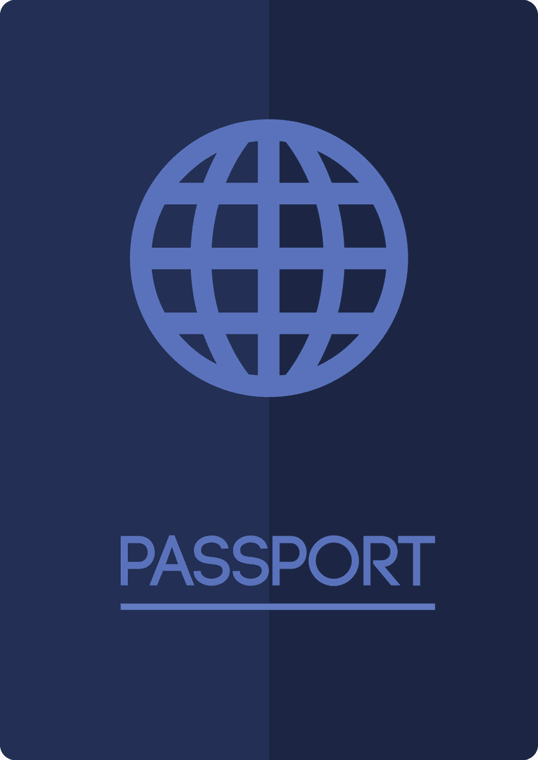 Digital Passport Icon on Transparent Background for Travel Concept