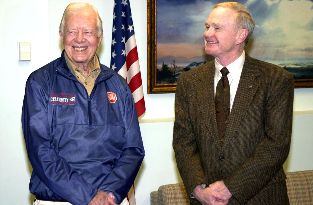Former President Jimmy Carter with Kennedy Space Center Director - Free Images, Stock Photos and Pictures on Pikwizard.com