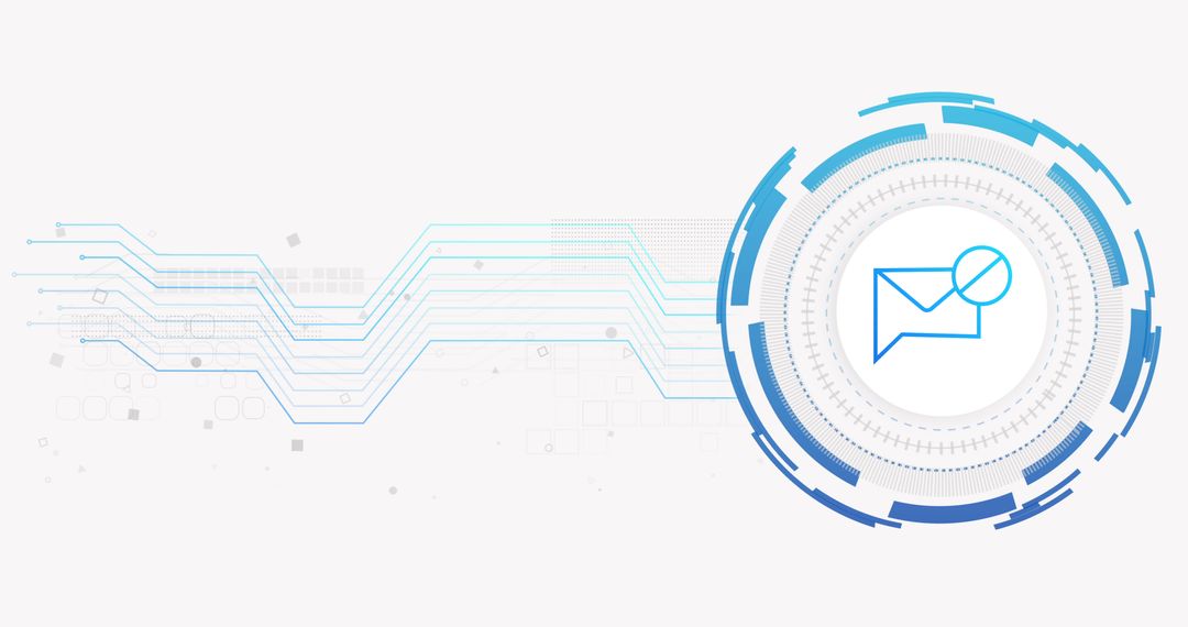 Digital Network Connections with Secure Messaging Icon