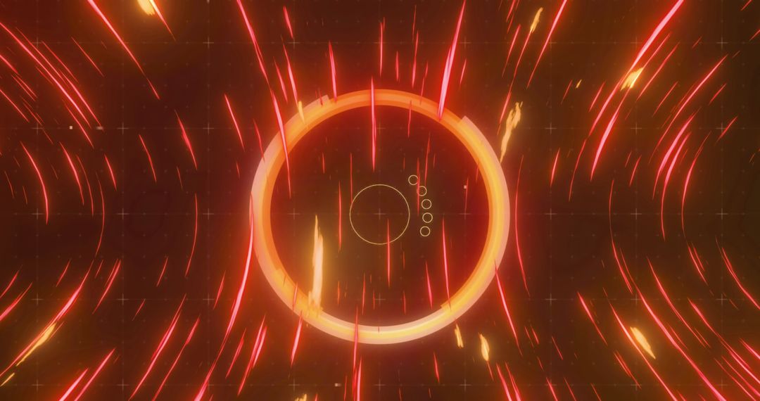 Techno Futuristic Interface with Dynamic Glowing Light Trails