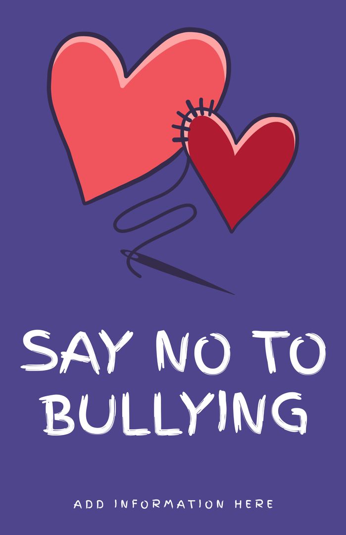 Heart Symbolizing Resilience with Anti-Bullying Message