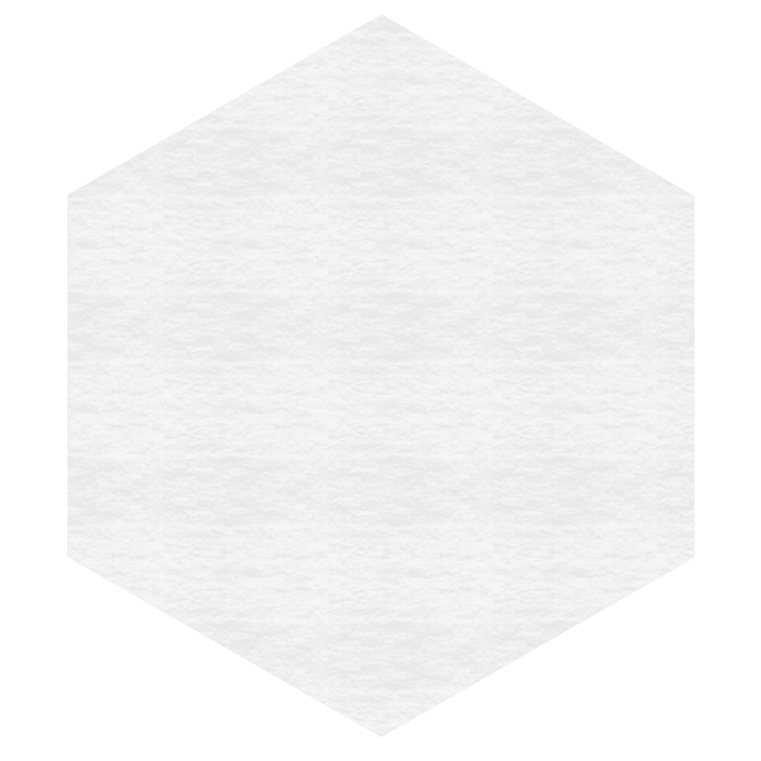 Hexagonal White Shape on Transparent Background for Design Use