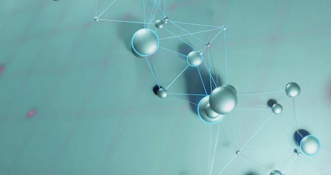 Abstract Data Network Connections on Grey Background