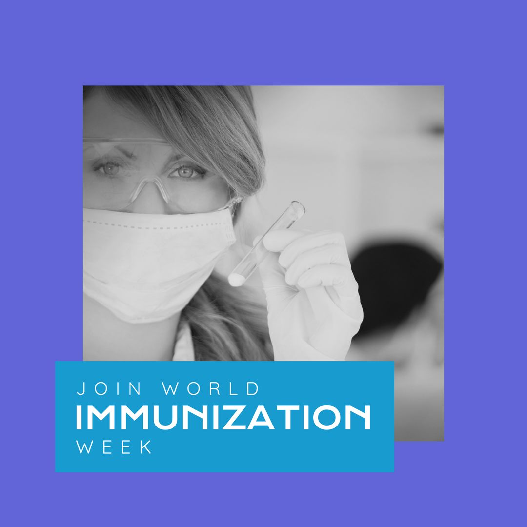 Campaign Promotion for World Immunization Week with Medical Professional - Download Free Stock Templates Pikwizard.com