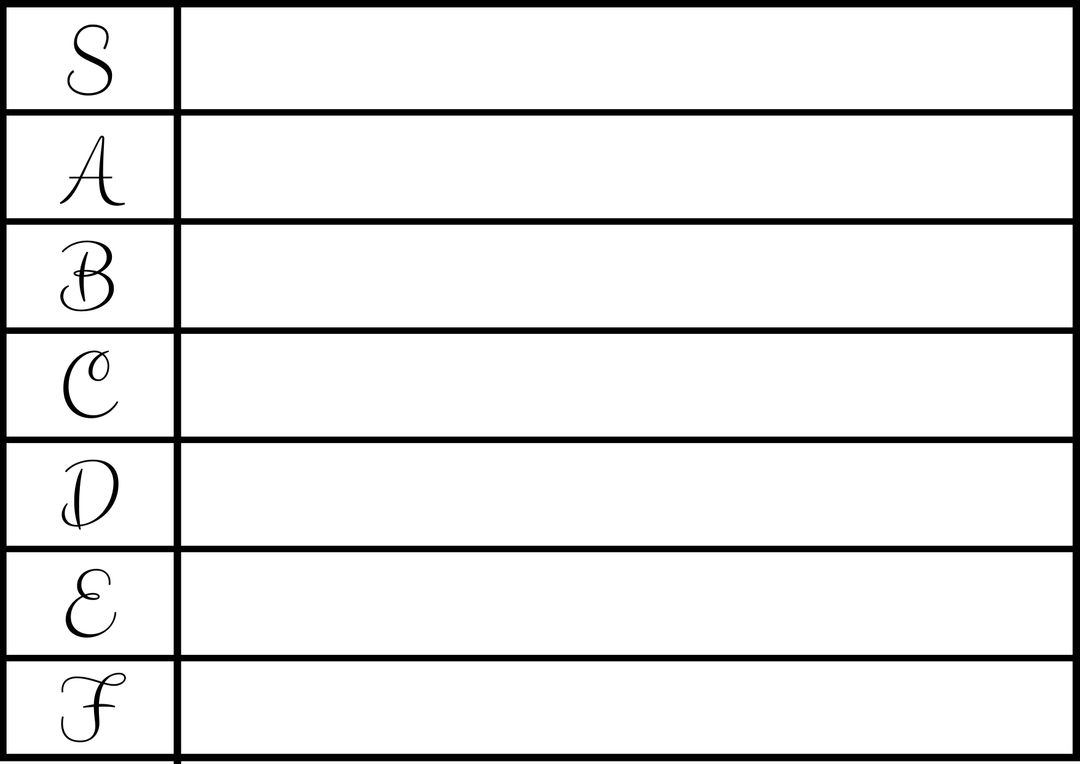 Tier List Template High Quality Blank Grid - Download Free Stock Templates Pikwizard.com